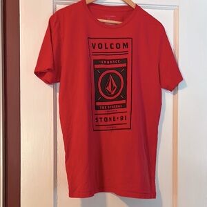 Volcom Men's Red Graphic T-Shirt